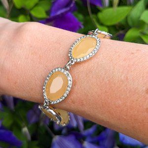 Vintage Y2K Lemon Meringue Pie Toggle Clasp Bracelet